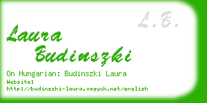 laura budinszki business card